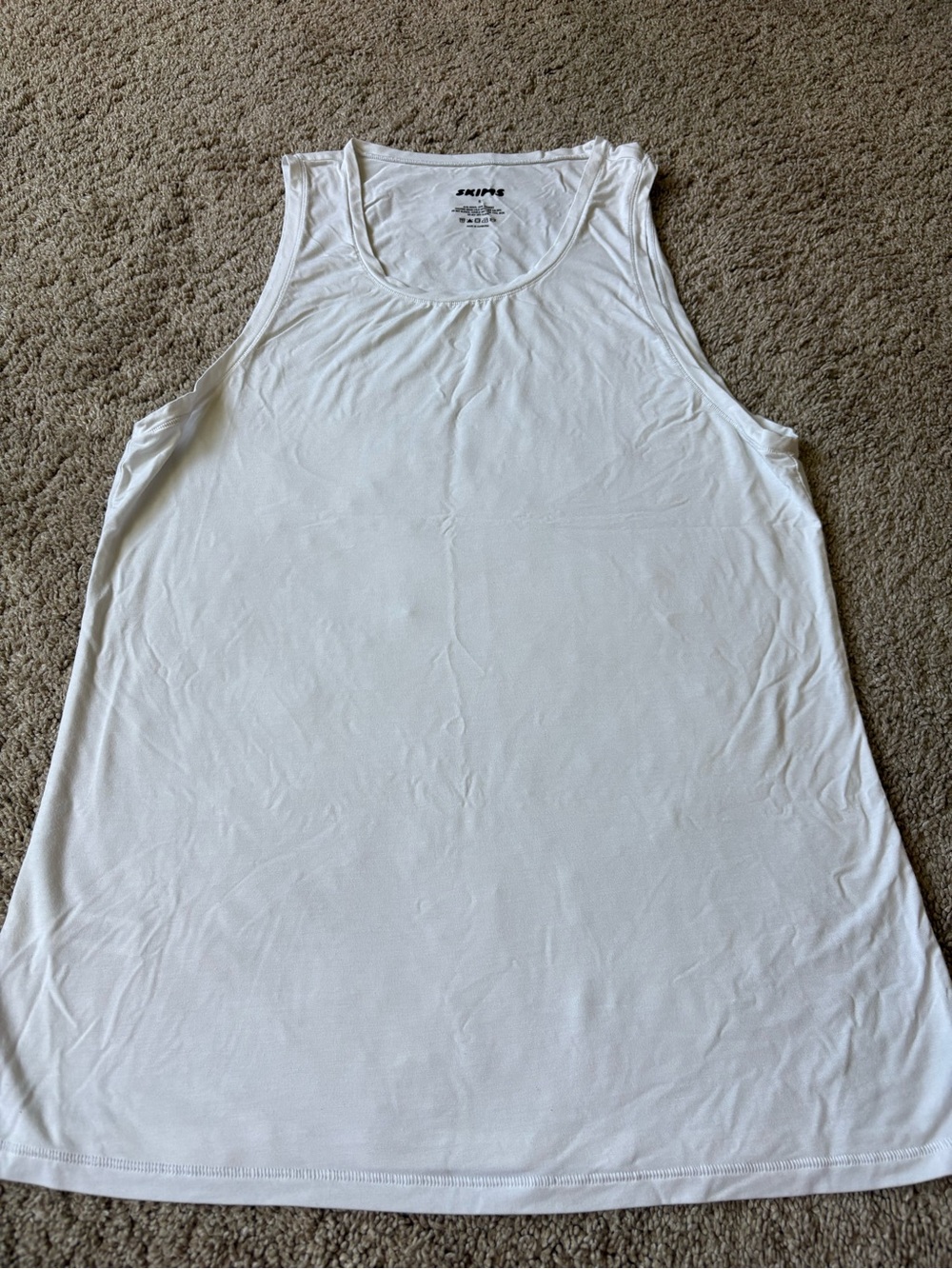 SKIMS boyfriend women White Scoop Neck Tank Top